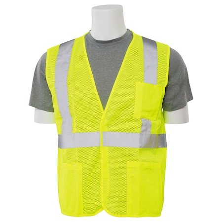Deltaplus Vest with Pockets, Economy, Hi-Viz, Lime, 6X 61636